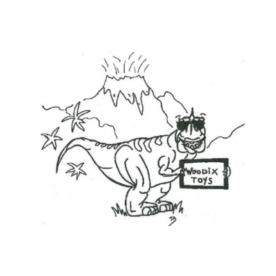 Free colouring page: cool dinosaur