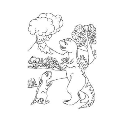 Woodix Toys free colouring page - dinosaur - hadrosaurus 3 - Woodix Toys