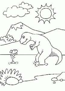 Woodix Toys free colouring page - dinosaur - hadrosaurus 2 - Woodix Toys